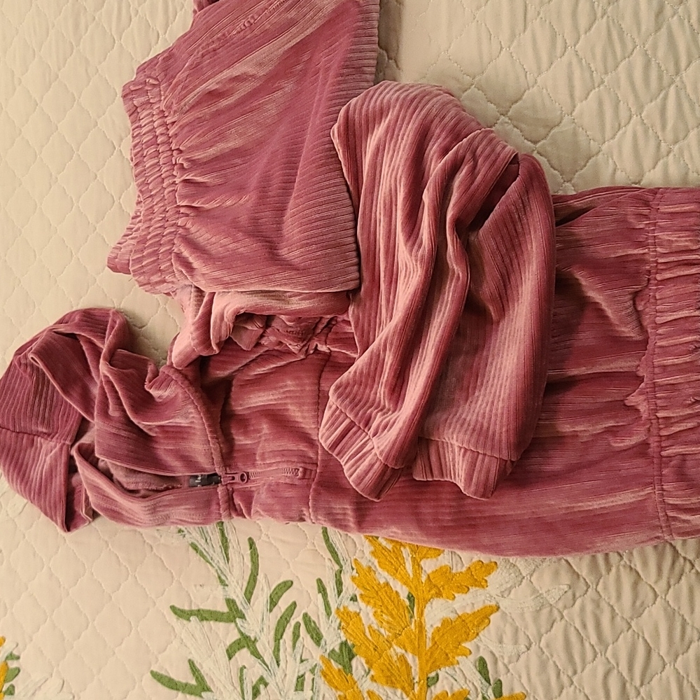 Pink Velour Set